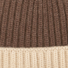 William Lockie Porcupine Two-Tone Cashmere Ribbed Beanie Fabric