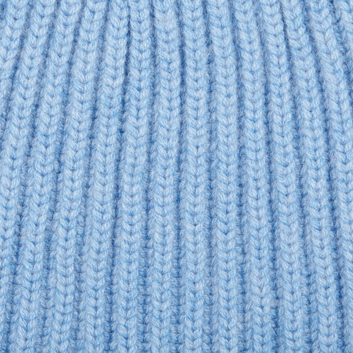 William Lockie Suez Blue Cashmere Ribbed Short Beanie Fabric