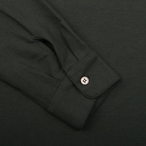 Zanone Moss Green Ice Cotton LS Polo Shirt Cuff