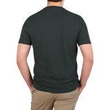 Zanone Moss Green Ice Cotton T-Shirt Back