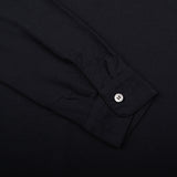 Zanone Navy Blue Ice Cotton LS Polo Shirt Cuff
