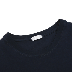 Zanone Navy Blue Ice Cotton T-Shirt Collar