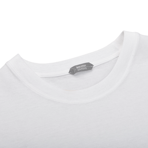 Zanone White Ice Cotton T-Shirt Collar