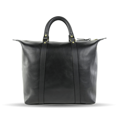 frank clegg black zipper tote bag back